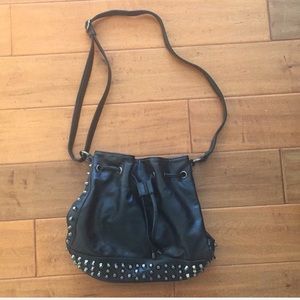 studded bucket purse